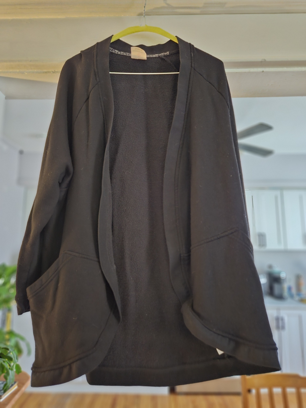 Open-Front Black Women's Cardigan Sweater